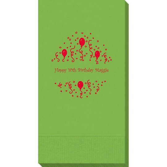 Balloons and Streamers Guest Towels