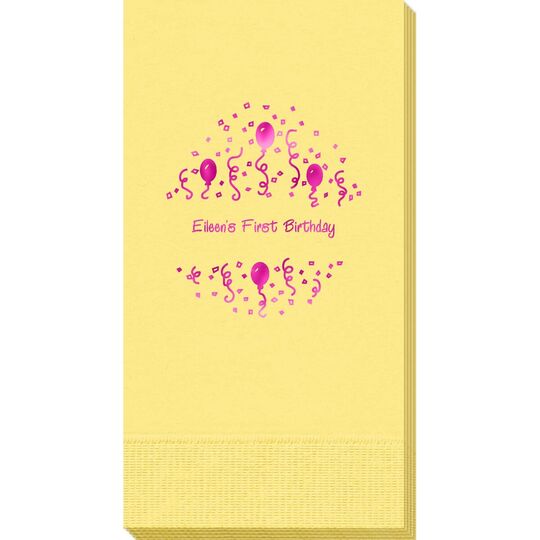 Balloons and Streamers Guest Towels