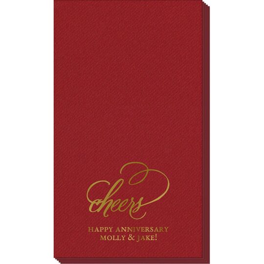 Refined Cheers Linen Like Guest Towels