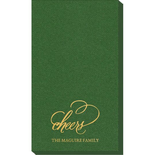 Refined Cheers Linen Like Guest Towels