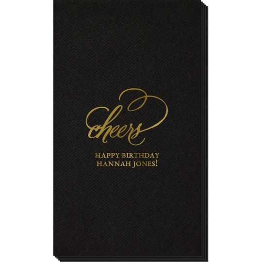 Refined Cheers Linen Like Guest Towels