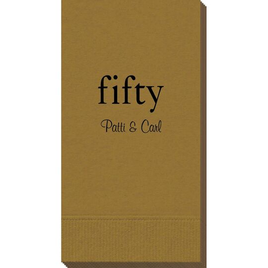 Big Number Fifty Guest Towels