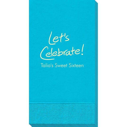 Fun Let's Celebrate Guest Towels