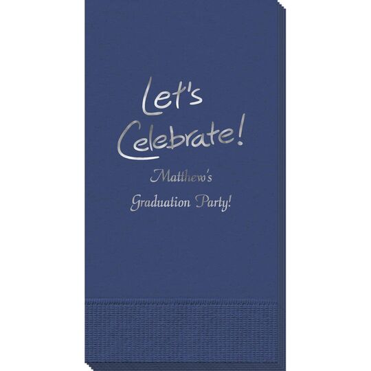 Fun Let's Celebrate Guest Towels