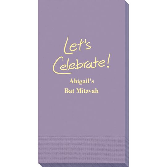Fun Let's Celebrate Guest Towels