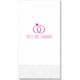 Modern Wedding Rings Guest Towels Image 1 of 3