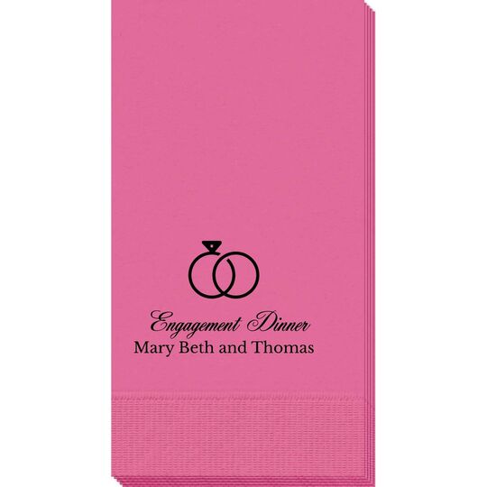 Modern Wedding Rings Guest Towels