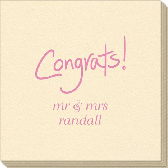 Fun Congrats Linen Like Napkins