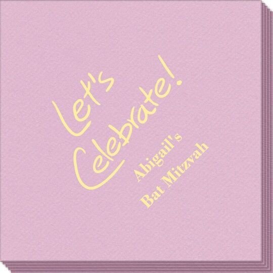 Fun Let's Celebrate Linen Like Napkins