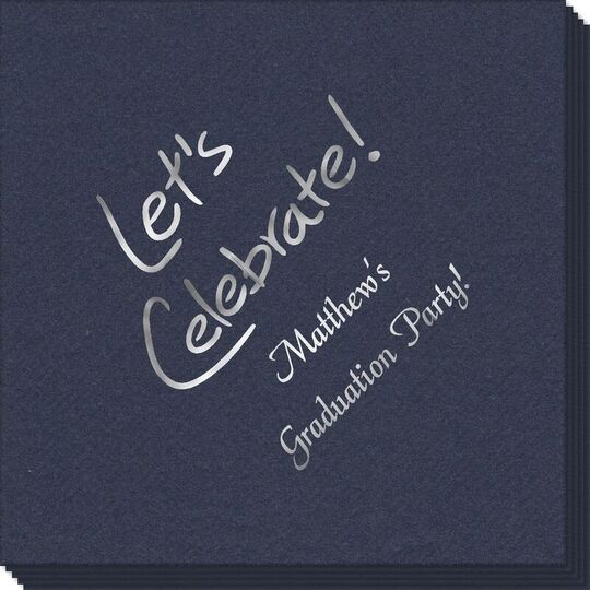 Fun Let's Celebrate Linen Like Napkins