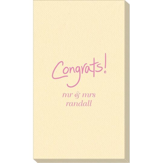 Fun Congrats Linen Like Guest Towels