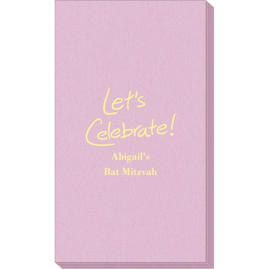 Fun Let's Celebrate Linen Like Guest Towels