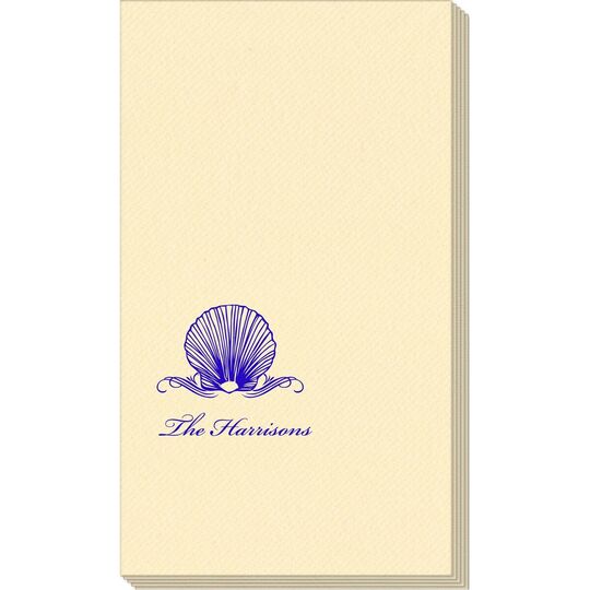 Graceful Seashell Linen Like Guest Towels