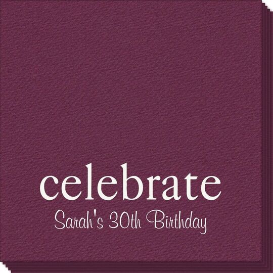 Big Word Celebrate Linen Like Napkins