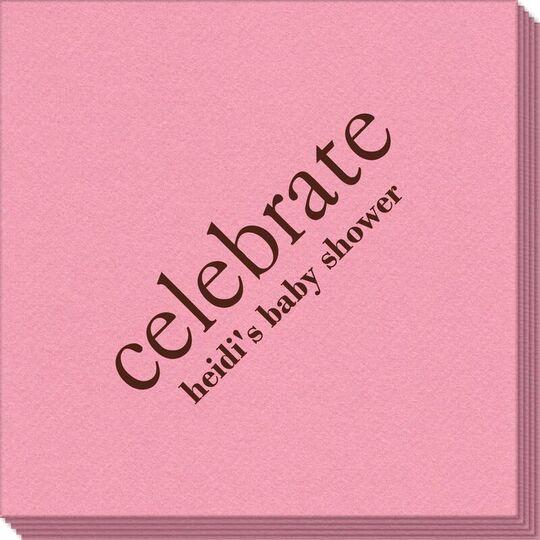 Big Word Celebrate Linen Like Napkins