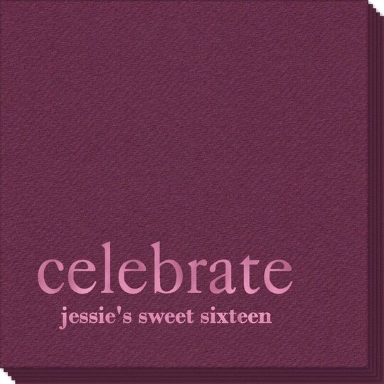 Big Word Celebrate Linen Like Napkins