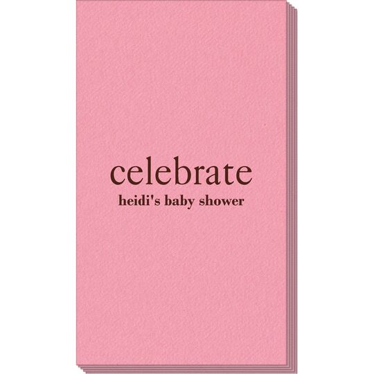 Big Word Celebrate Linen Like Guest Towels