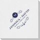 Initial Scroll Linen Like Napkins Image 1 of 4