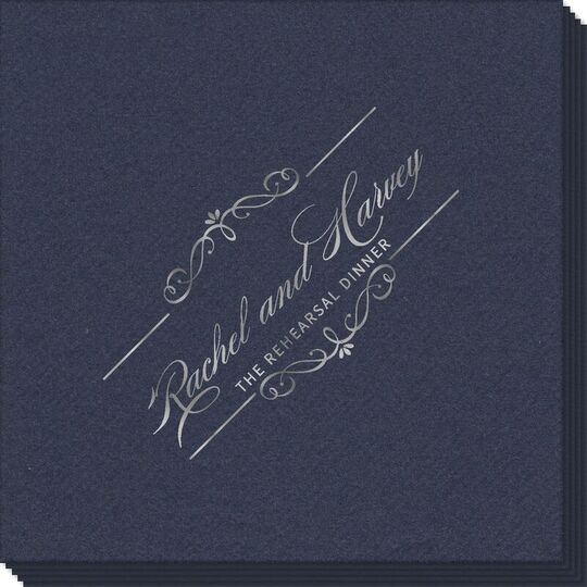 Bellissimo Scrolled Linen Like Napkins