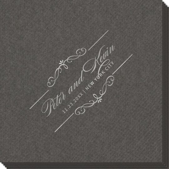 Bellissimo Scrolled Linen Like Napkins