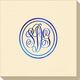 Double Circle Monogram Linen Like Napkins Image 3 of 5