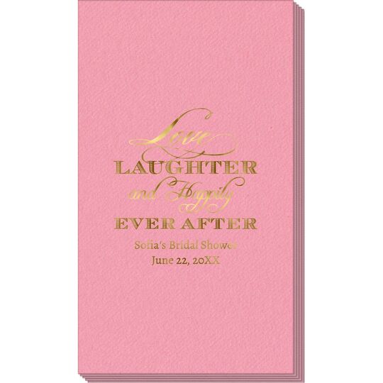 Love Laughter Ever After Linen Like Guest Towels