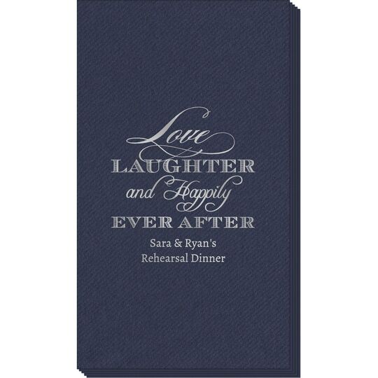 Love Laughter Ever After Linen Like Guest Towels