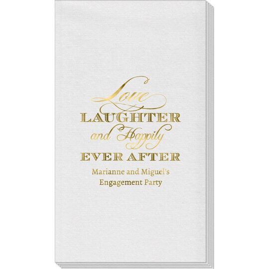 Love Laughter Ever After Linen Like Guest Towels