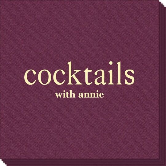 Big Word Cocktails Linen Like Napkins