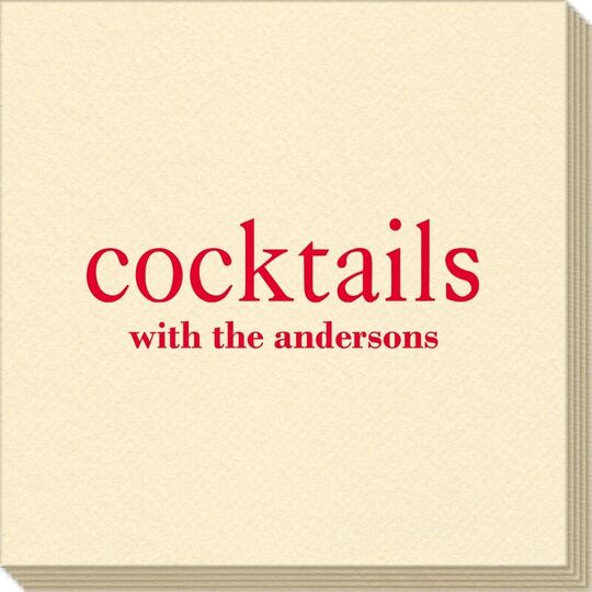 Big Word Cocktails Linen Like Napkins