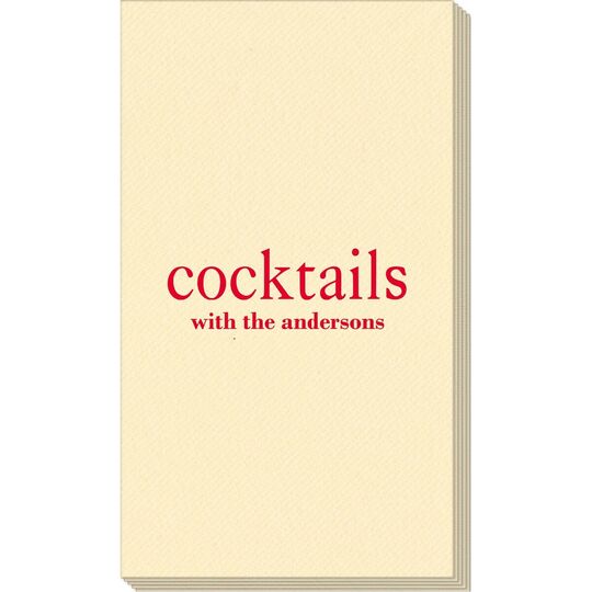 Big Word Cocktails Linen Like Guest Towels