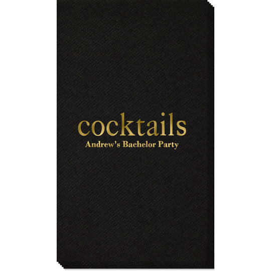 Big Word Cocktails Linen Like Guest Towels