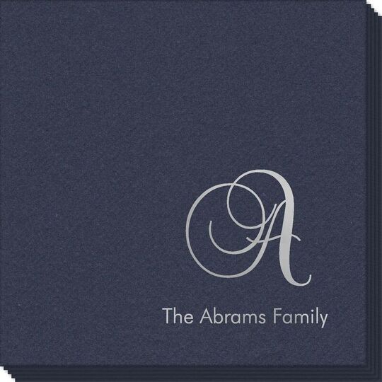 Elegant Initial Linen Like Napkins