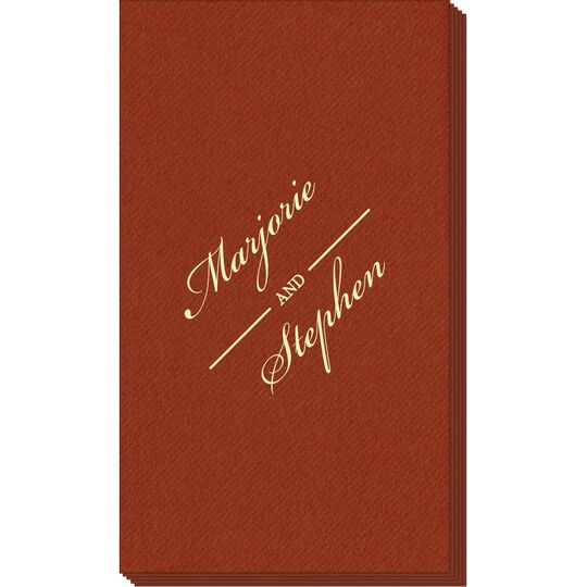 Duo Name Linen Like Guest Towels