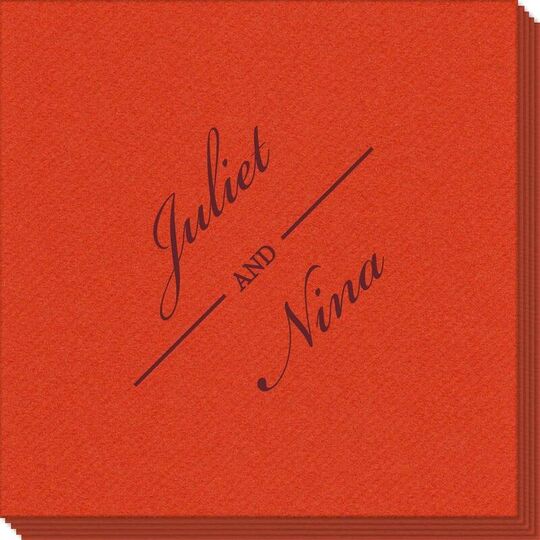 Duo Name Linen Like Napkins