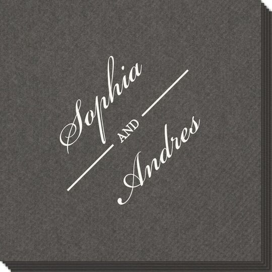 Duo Name Linen Like Napkins