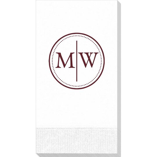 Dotted Circle Duogram Guest Towels