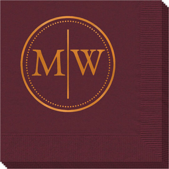 Dotted Circle Duogram Napkins