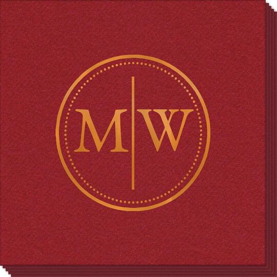 Dotted Circle Duogram Linen Like Napkins