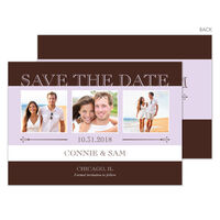 Lilac Blissful Love Photo Save the Date Cards