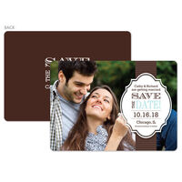 Brown Cherished Photo Save the Date Cards