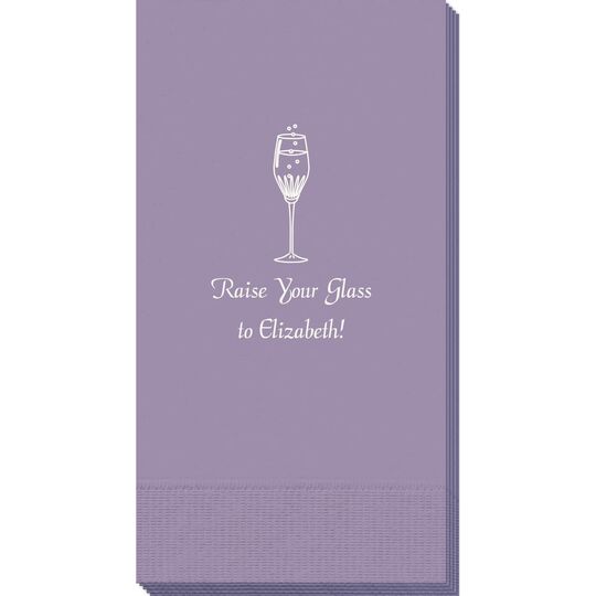 Bubbly Champagne Guest Towels