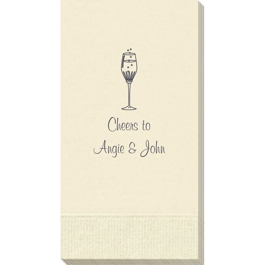 Bubbly Champagne Guest Towels