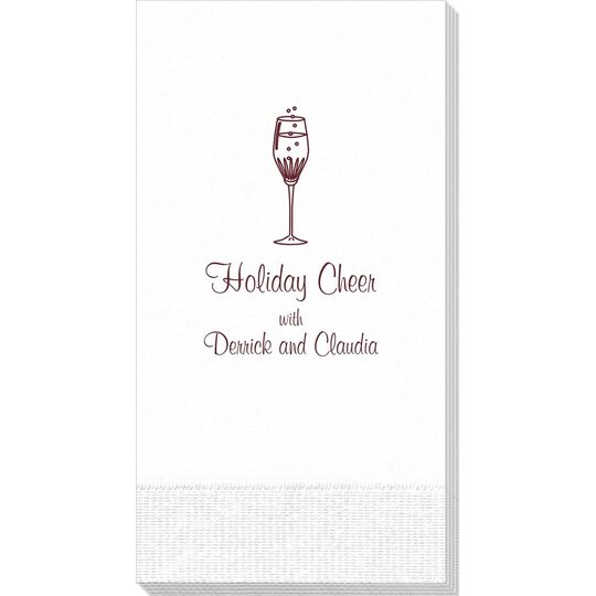 Bubbly Champagne Guest Towels