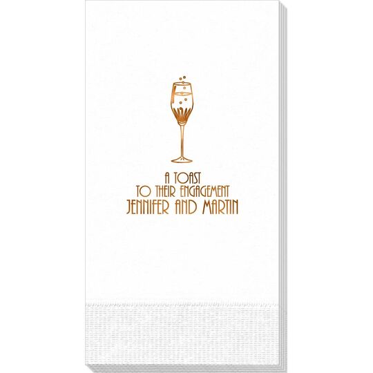 Bubbly Champagne Guest Towels