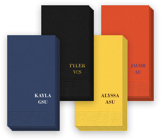 Name and College Initials Guest Towels