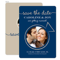 Navy Wedding Union Photo Save the Date Cards