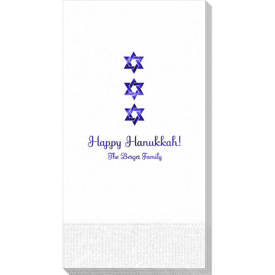 Star of David Row Guest Towels