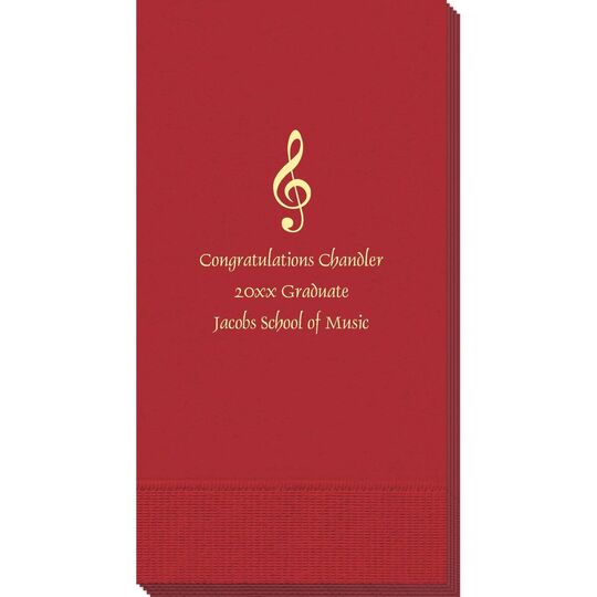 Treble Clef Guest Towels