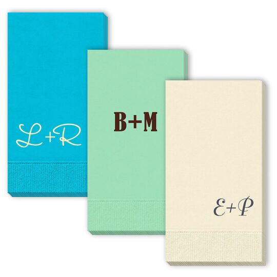 Large Initials Guest Towels